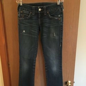 TRUE RELIGION WOMENS JEANS,27X33 ,MID-RISE, BOOT